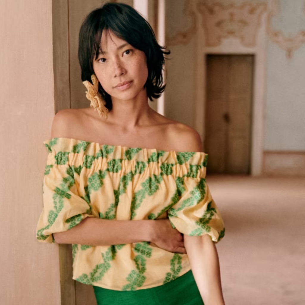 Sezane Editions Macie Off Shoulder Top